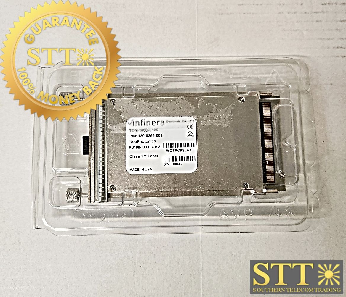 TOM-100G-L10X INFINERA CFP 100G 10X10G 130-0253-001 WOTRCK8LAA NEW - 90 DAY WARRANTY