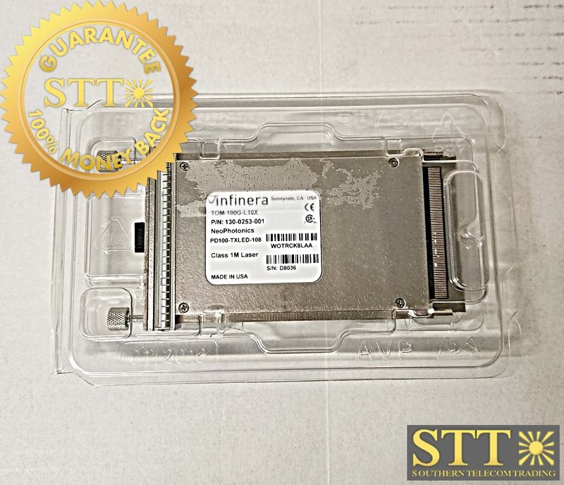 TOM-100G-L10X INFINERA CFP 100G 10X10G 130-0253-001 WOTRCK8LAA NEW - 90 DAY WARRANTY