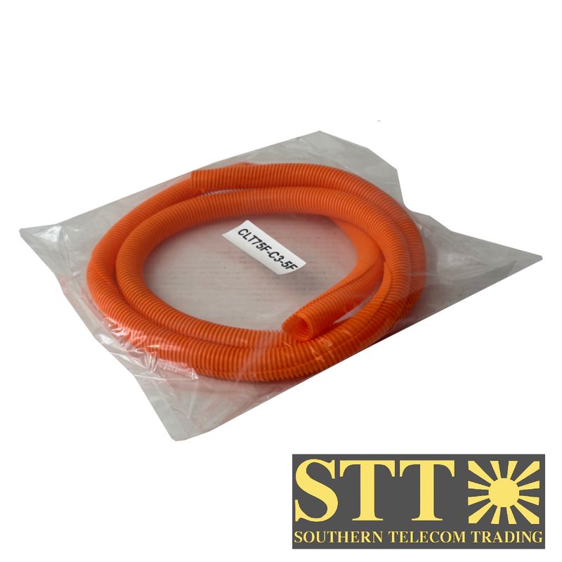 CLT75F-C3-5F PANDUIT CORRUGATED LOOM TUBING SLIT WALL .75&quot; X 5&#39; ORANGE NEW - 1 YEAR WARRANTY