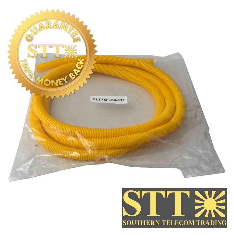 CLT75F-C4-11F PANDUIT CORRUGATED LOOM TUBING SLIT WALL 1&quot; X 11&#39; YELLOW NEW - 1 YEAR WARRANTY