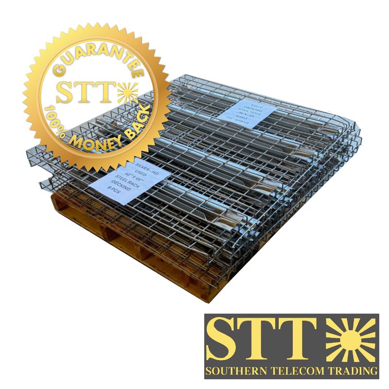 H-10518 HEAVY-DUTY PALLET RACK WIRE DECKING 46"x42" GALVANIZED - (LOT OF 14) REFURBISHED - 90 - DAY WARRANTY