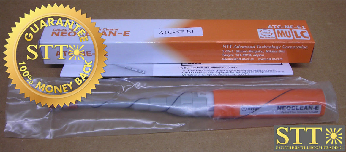 ATC-NE-E1 NTT AT NEOCLEAN-E OPTICAL FIBER CONNECTOR CLEANER MU LC NEW - 90 DAY WARRANTY ATC-NE-E1 NTT AT NEOCLEAN-E OPTICAL FIBER CONNECTOR CLEANER MU LC NEW - 90 DAY WARRANTY