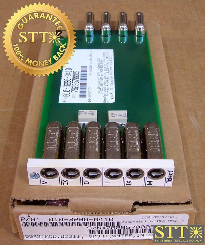 010-3290-0410 TELECT 6 PORT MINI WECO TO BNC MODULE NEW - 90 DAY WARRANTY