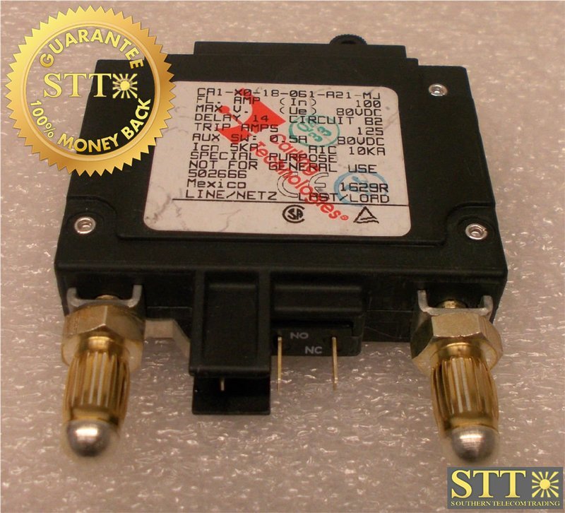 CA1-X0-18-061-A21-MJ CARLING 100 AMP BULLET BREAKER 80 VDC 1 POLE REFURBISHED - 90 DAY WARRANTY