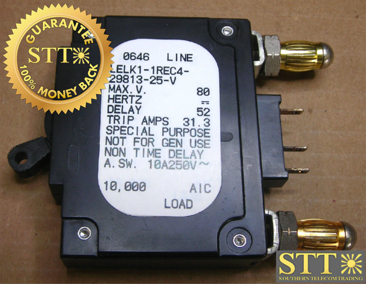 LELK1-1REC4-29813-25-V AIRPAX 25 AMP DC BULLET CIRCUIT BREAKER REFURBISHED - 90 DAY WARRANTY