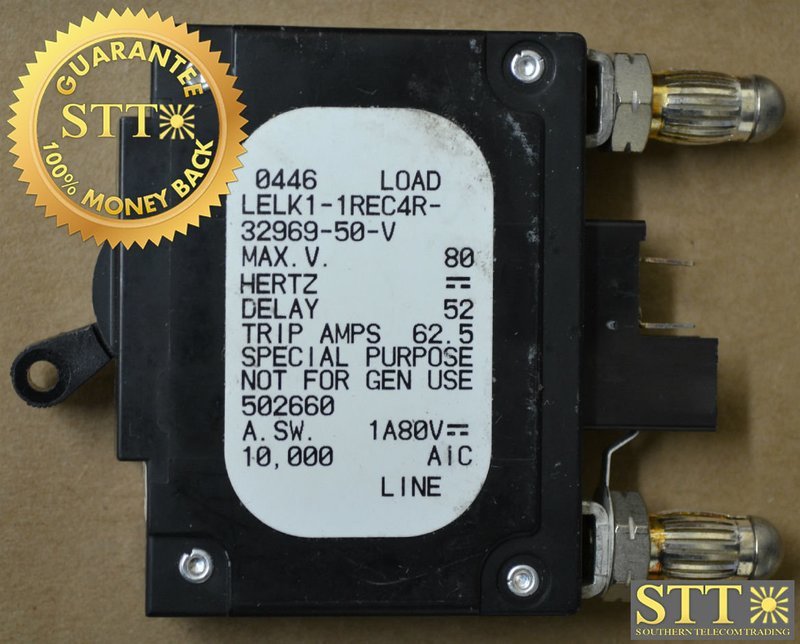 LELK1-1REC4R-32969-50-V AIRPAX 50 AMP BULLET BREAKER REFURBISHED - 90 DAY WARRANTY