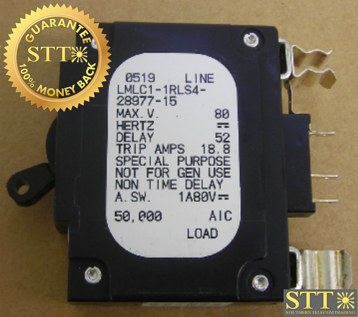 LMLC1-1RLS4-28977-15 AIRPAX 15 AMP SNAP IN BREAKER REFURBISHED - 90 DAY WARRANTY