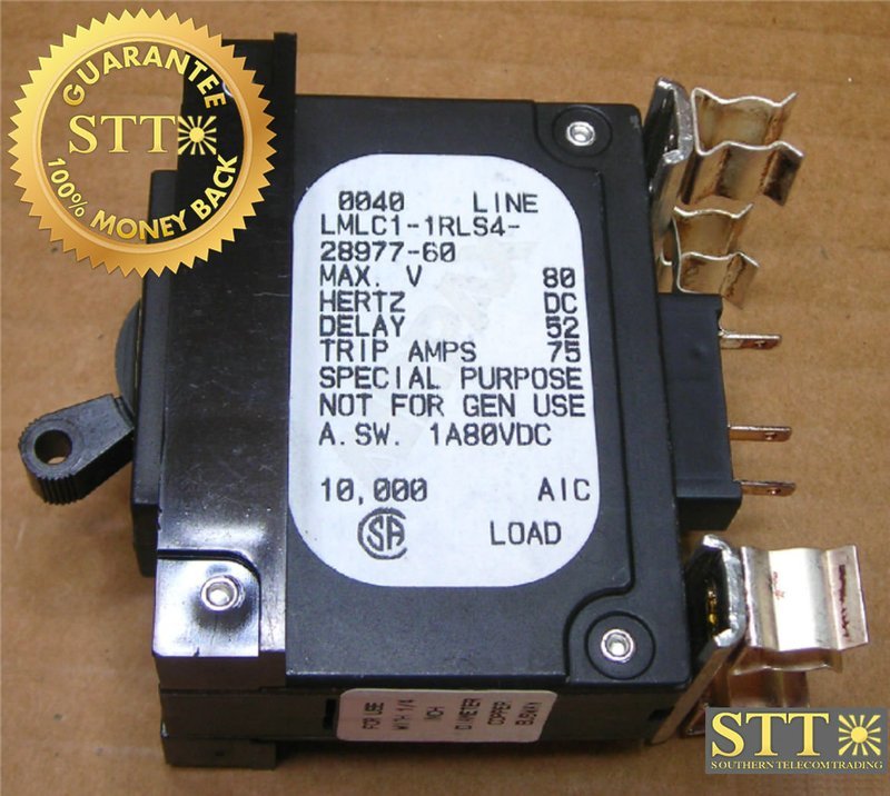 LMLC1-1RLS4-28977-60 AIRPAX 60 AMP SNAP IN BREAKER REFURBISHED - 90 DAY WARRANTY