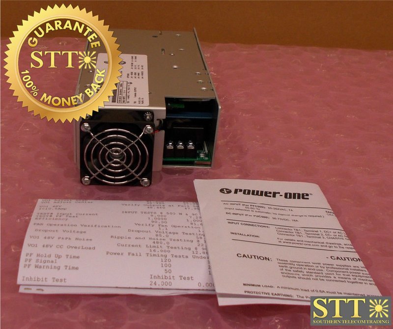 PFC500-1048FS227 POWER-ONE POWER SUPPLY 85-264VAC 7A / 48VDC 10A NEW - 90 DAY WARRANTY