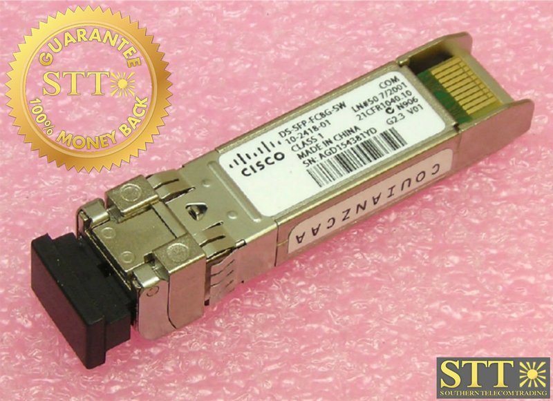 DS-SFP-FC8G-SW CISCO MDS 9506 8GBPS FIBRE CHAN SFP 10-2418-01 COUIANZCAA REFURBISHED - 90 DAY WARRANTY
