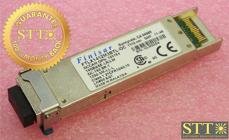 FTLX1412M3BTL FINISAR 10GBASE-LR/LW OC-192 SR-1 1310NM SMF TRANSCEIVER REFURBISHED - 90 DAY WARRANTY