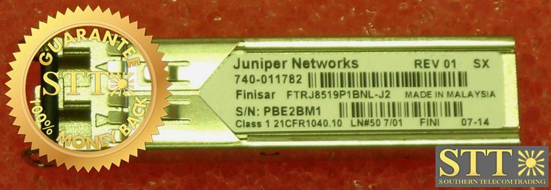 JUNIPER 740-011782 OPTICAL CONNECTOR FTRJ8519P1BNL REFURBISHED - 90 DAY WARRANTY