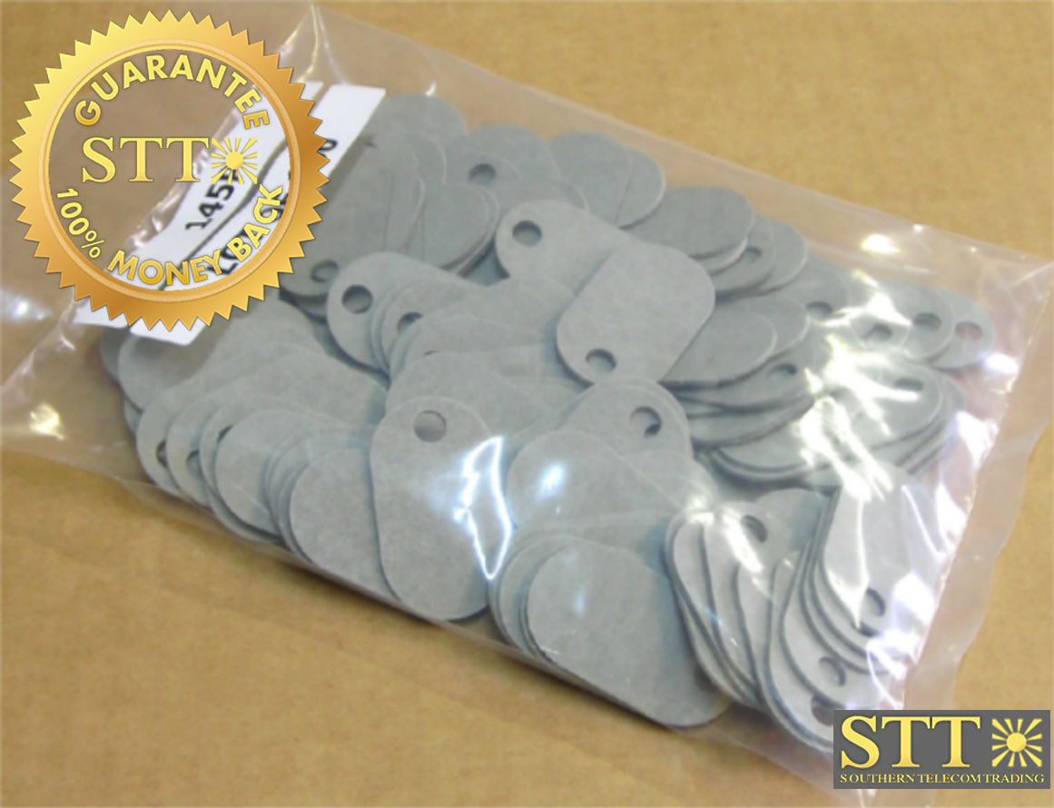 145P BURNDY FIBER PTAG 1.75" X 1" GRAY (LOT OF 100) NEW - 90 DAY WARRANTY