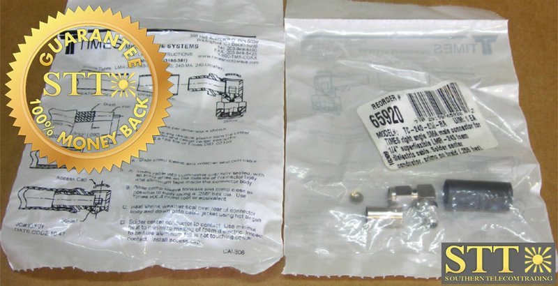 TC-240-SM-RA SMA MALE 90 DEGREE CONNECTOR FOR 1/4&quot; LMR-240 (LOT OF 10) NEW - 90 DAY WARRANTY