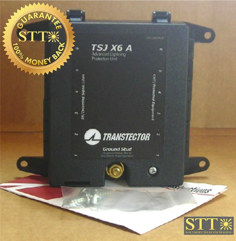 1101-772-A TRANSTECTOR TSJ X6 A 6-PORT T1/E1 SURGE PROTECTOR NEW - 90 DAY WARRANTY