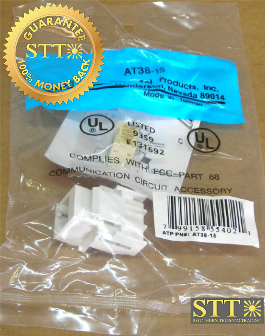 AT38-15 ALLEN TEL RJ45 PUNCH DOWN JACK 8-POSITION 8-CONDUCTOR (LOT OF 20) NEW - 90 DAY WARRANTY