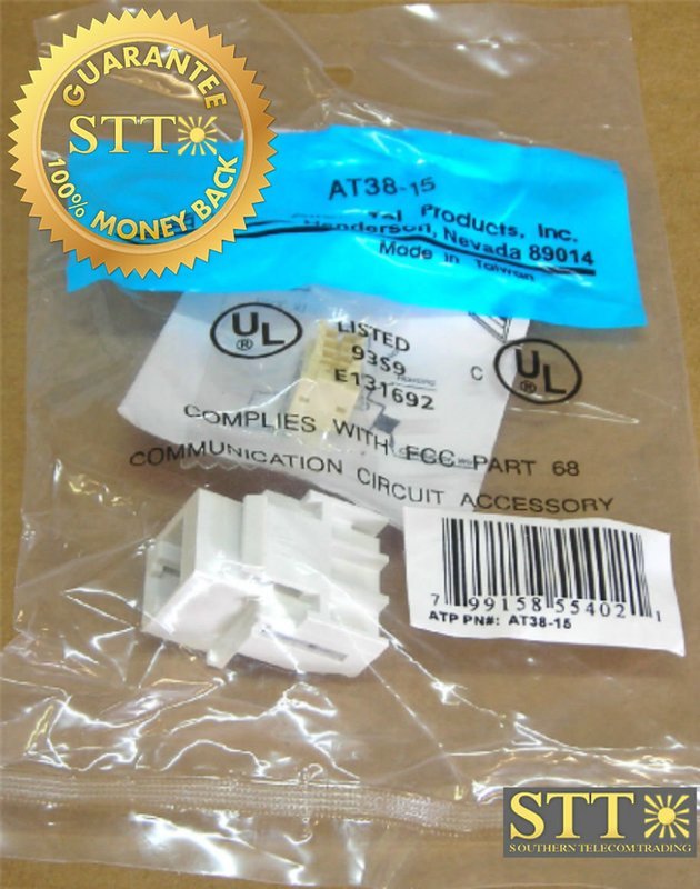 AT38-15 ALLEN TEL RJ45 PUNCH DOWN JACK 8-POSITION 8-CONDUCTOR (LOT OF 20) NEW - 90 DAY WARRANTY
