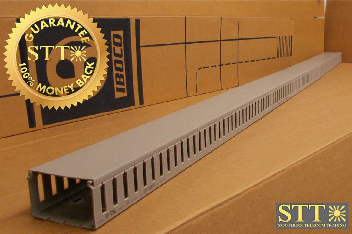 T1-4022G-1 IBOCO SLOTTED WIRE DUCT 3.94" WIDE X 2.36" X 78.74" WITH LID GREY NEW - 90 DAY WARRANTY