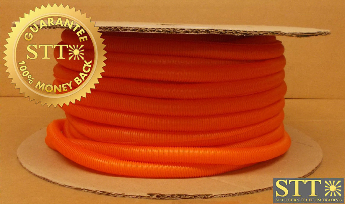 CLT75F-C3-85F PANDUIT CORRUGATED LOOM TUBING SLIT WALL .75&quot; X 85&#39; ORANGE NEW - 1 YEAR WARRANTY