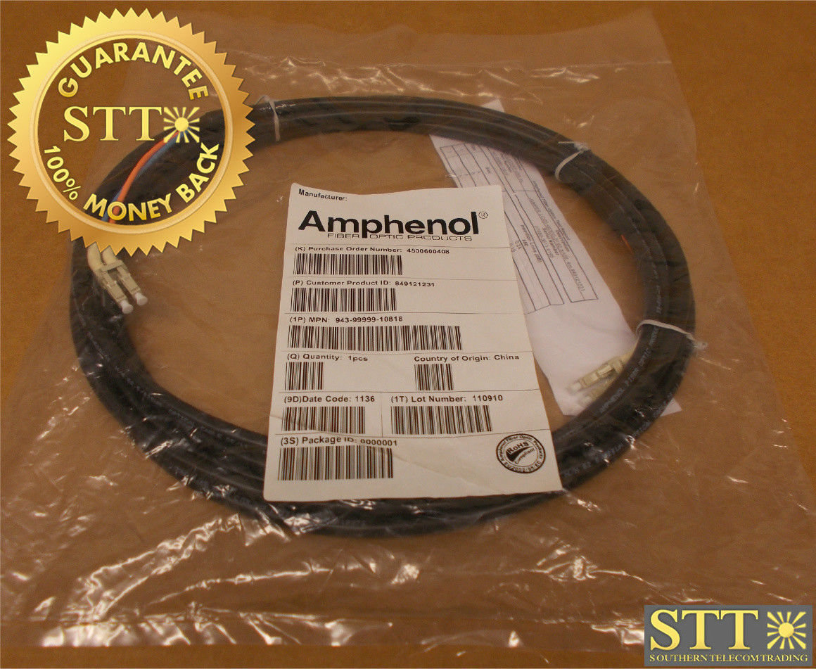 849121231 ALCATEL FIBER CABLE MM DUAL LC/LC 45DEG 4 METER (943-99999-10818) NEW - 90 DAY WARRANTY