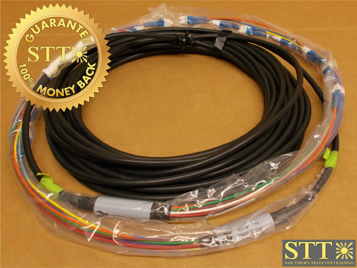 1AB403060001 OFS RISER FIBER CABLE 14 FBR SM 7PR LC/LC STAGGERED 15 METERS NEW - 90 DAY WARRANTY