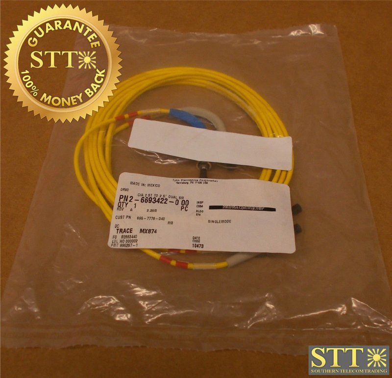 695-7778-040 ALCATEL FiBER CABLE SM DUAL ST/ST90 2.26 METERS NEW - 90 DAY WARRANTY