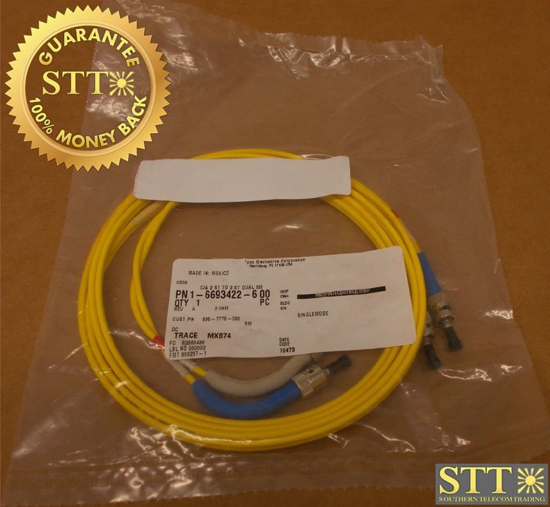 695-7778-030 ALCATEL FIBER CABLE SM DUAL ST/ST90 2.08 METERS NEW - 90 DAY WARRANTY