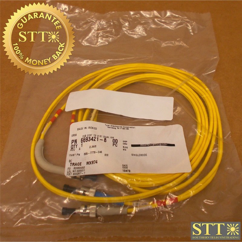 695-7778-045 ALCATEL FIBER CABLE SM DUAL ST/ST90 2.38 METERS NEW - 90 DAY WARRANTY