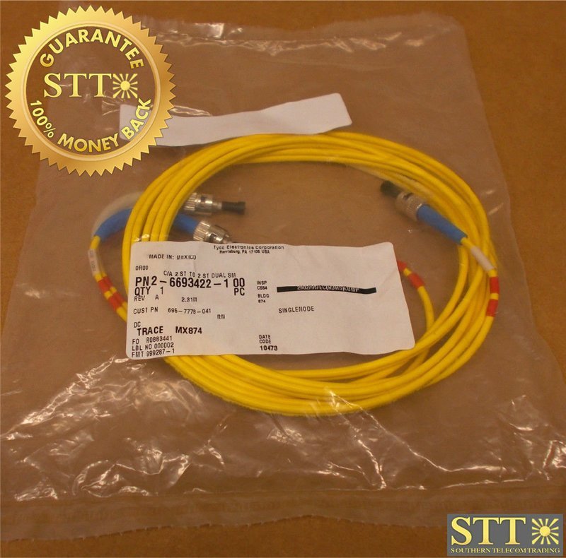 695-7778-041 ALCATEL FIBER CABLE SM DUAL ST/ST90 2.31 METERS NEW - 90 DAY WARRANTY