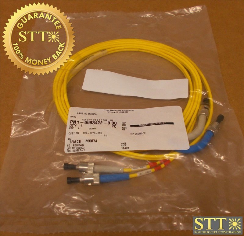 695-7778-039 ALCATEL FIBER CABLE SM DUAL ST/ST90 2.21 METERS NEW - 90 DAY WARRANTY