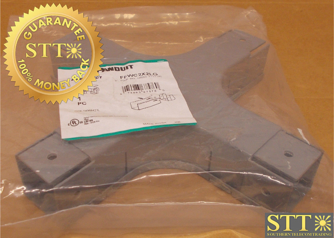 FFWC2X2LG PANDUIT 2 INCH 4-WAY CROSS FITTING WITH COVER LIGHT GRAY NEW - 1 YEAR WARRANTY