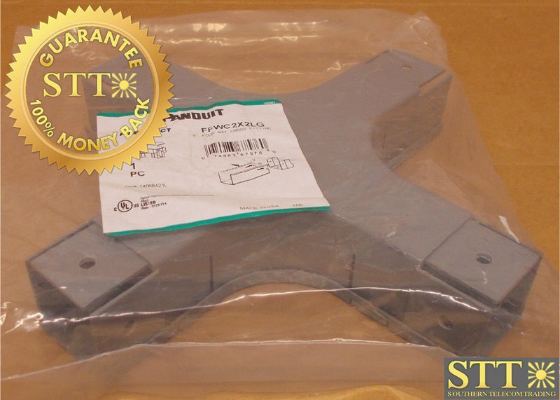 FFWC2X2LG PANDUIT 2 INCH 4-WAY CROSS FITTING WITH COVER LIGHT GRAY NEW - 1 YEAR WARRANTY