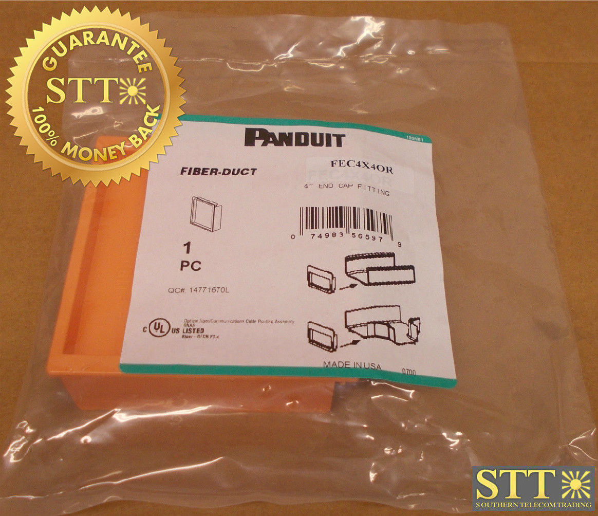 FEC4X4OR PANDUIT 4X4 END CAP FITTING ORANGE NEW - 1 YEAR WARRANTY