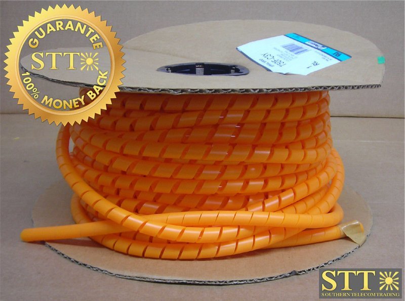 T50F-C3Y PANDUIT SPIRAL WRAP .50 IN X 100 FT POLYETHYLENE ORANGE NEW - 1 YEAR WARRANTY