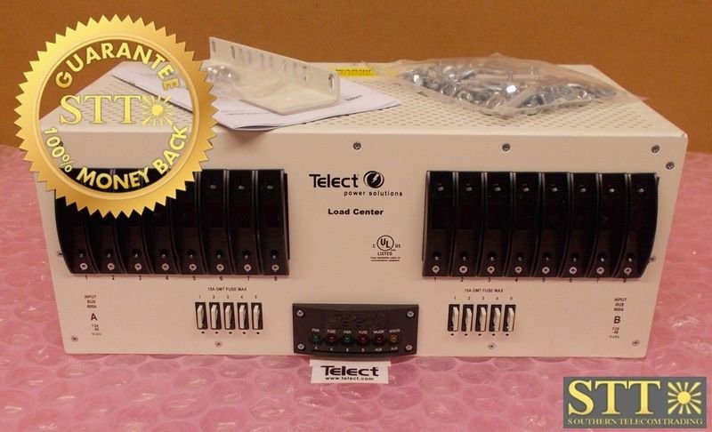 600CB08 TELECT FUSE PANEL 600A DUAL-FEED 8/5 CIRCUIT BREAKER/GMT 19&quot; MOUNTS REFURBISHED - 90 DAY WARRANTY