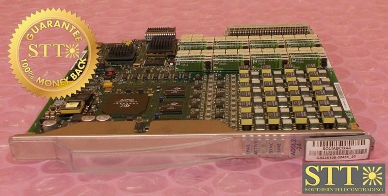 100-00456 CALIX REV-20 C7 24-PORT ADSL2 CARD SOUIABCGAA REFURBISHED - 90 DAY WARRANTY