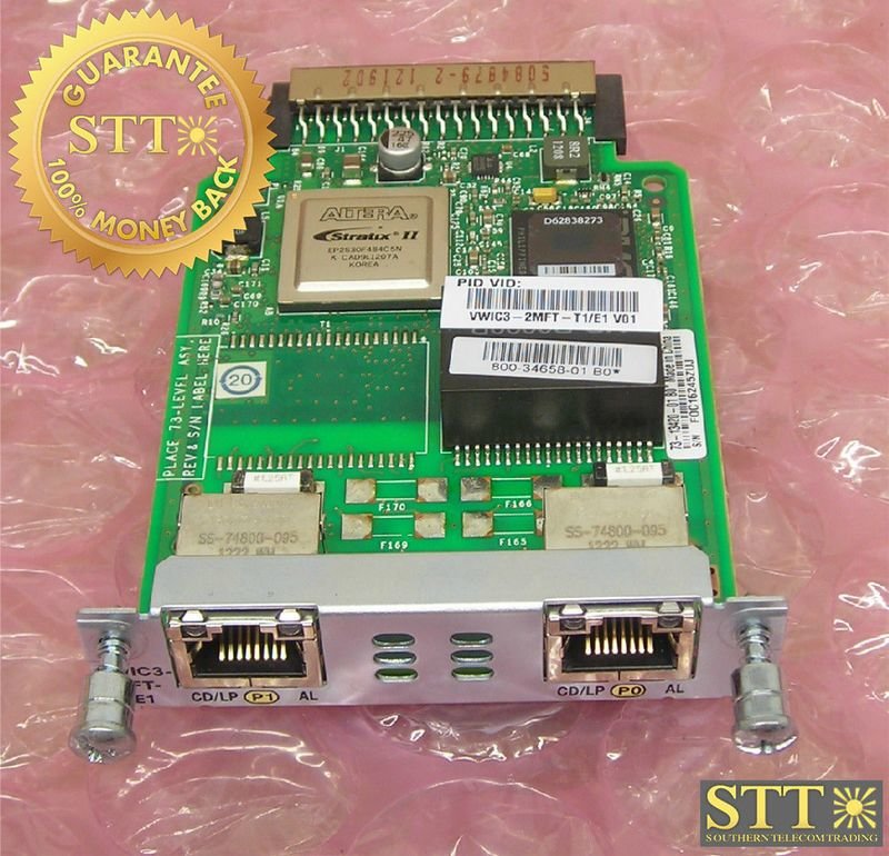 VWIC3-2MFT-T1/E1 CISCO 3RD GEN 2-PORT MULTI T1/E1 INTERFACE COUIA7NCAA REFURBISHED - 90 DAY WARRANTY