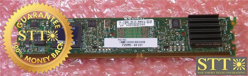 PVDM3-64 CISCO HIGH DENSITY 64-CHANNEL VOICE &amp; VIDEO DSP MODULE REFURBISHED - 90 DAY WARRANTY