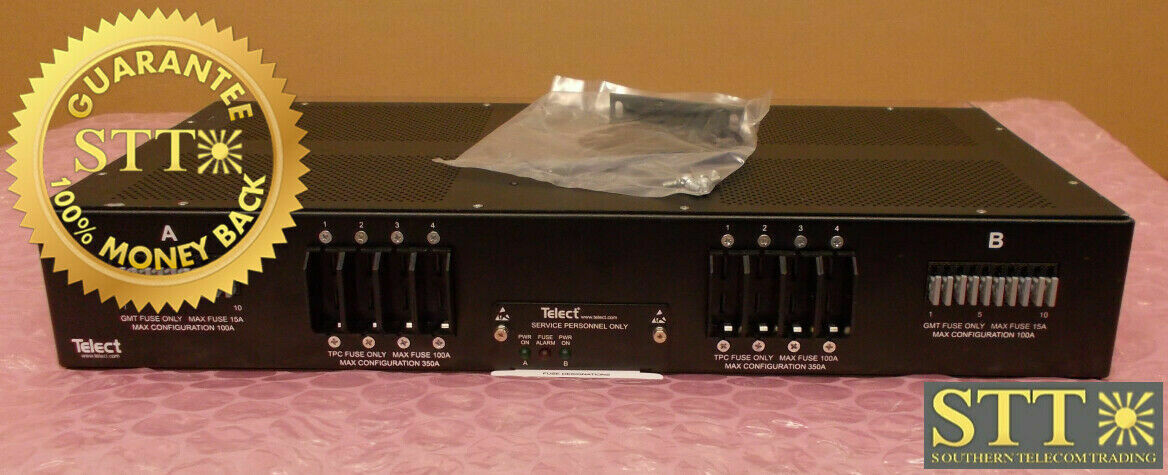 009-8008-1410 TELECT FUSE PANEL 23" DUAL-FEED 350 AMP 4/10 TPC/GMT TPC FUSE HOLDERS NOT INCLUDED - REFURBISHED - 90 DAY WARRANTY