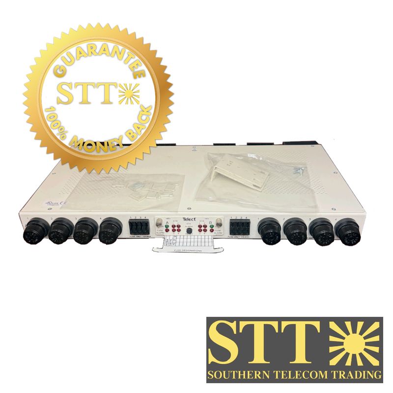 009-8004-0100N TELECT FUSE PANEL 100A DUAL FEED 4/4 KLM/GMT 48V WITH 19/23 MOUNTS REFURBISHED - 90 DAY WARRANTY