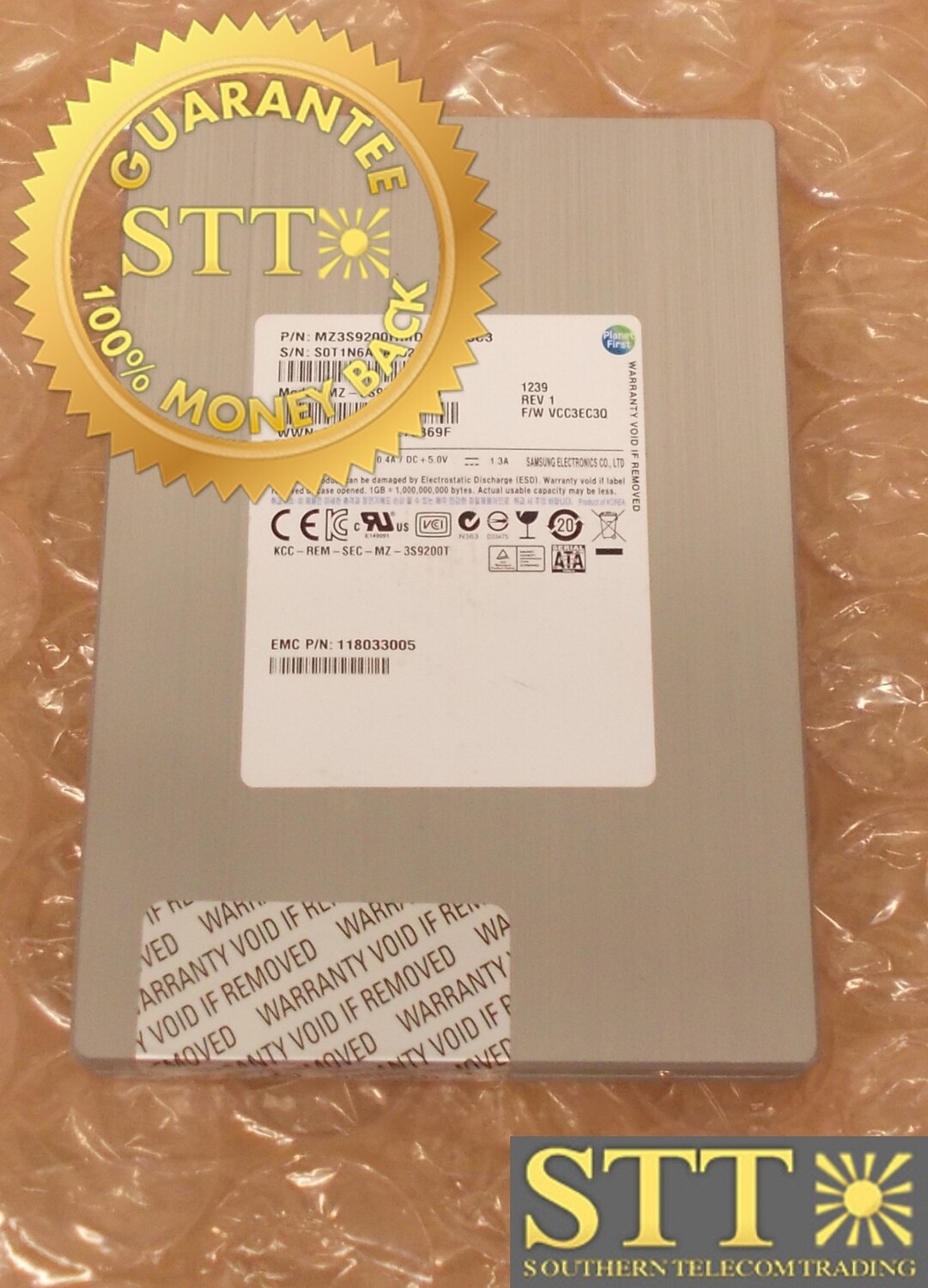 MZ3S9200HMDP-000C3 SAMSUNG MZ-3S9200T/0C3 200GB SLC SAS 6G/S 3.5" SOLID STATE DRIVE - USED - 90- DAY WARRANTY