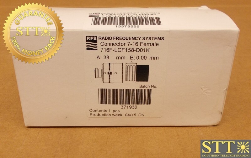 716F-LCF158-D01K RFS 7/16 DIN FEM OMNI FIT PREMIUM FOR 1-5/8" COAXIAL CABLE - NEW - 90-DAY WARRANTY
