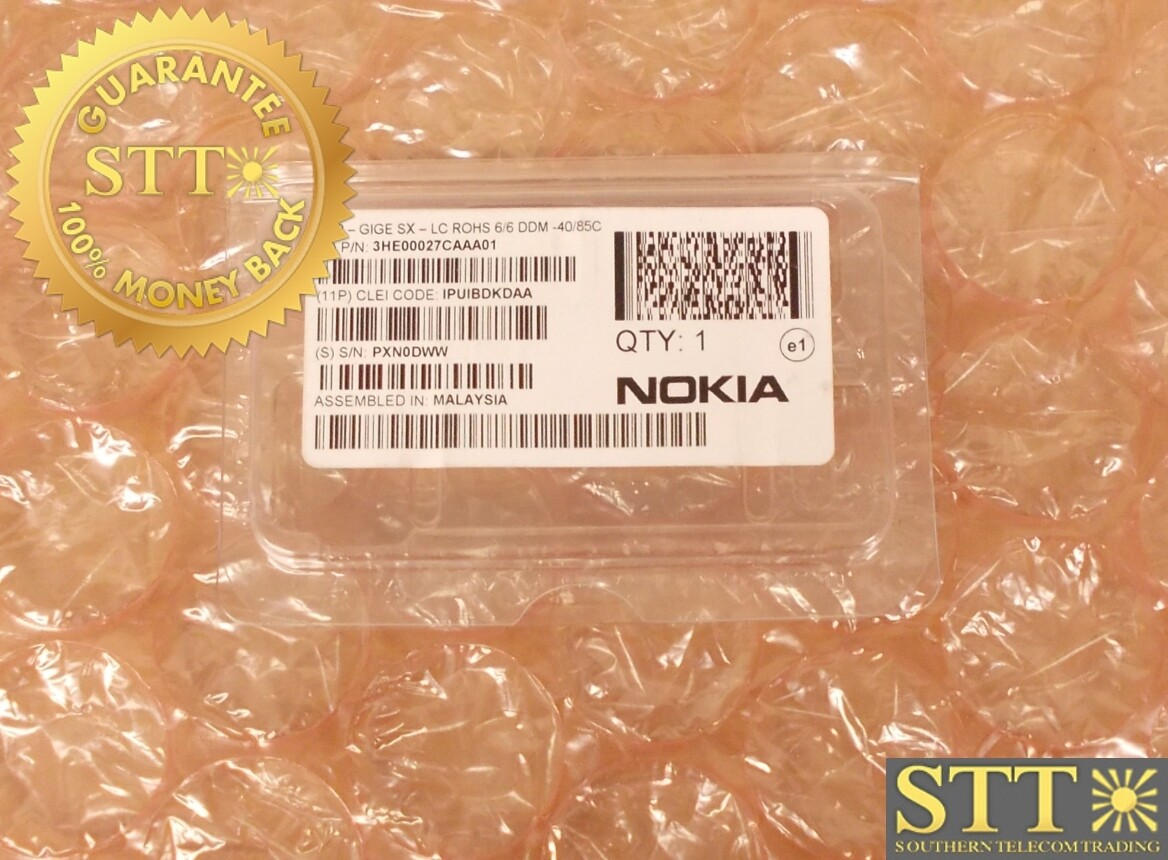 3HE00027CA ALCATEL-LUCENT/NOKIA 7750 SR-1 1-PORT 1000BASE-SX SFP IPUIBDKDAA - NEW OPEN BOX - 90 - DAY WARRANTY