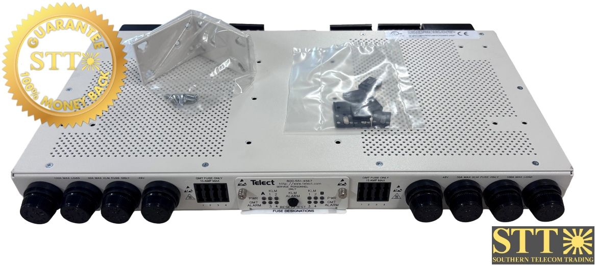 009-8004-0104 TELECT FUSE PANEL 100A DUAL FEED 4/4 KTK/GMT ±24V/-48V WITH 19" &amp; 23" MOUNTING BRACKETS XCWYACHDAA - REFURBISHED - 90 - DAY WARRANTY