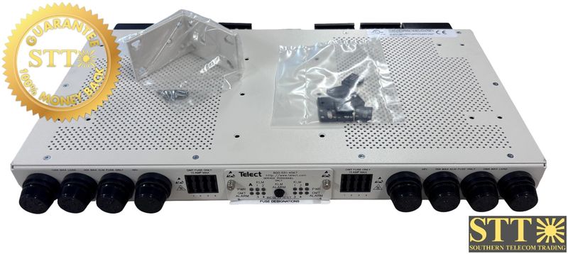 009-8004-0104 TELECT FUSE PANEL 100A DUAL FEED 4/4 KTK/GMT ±24V/-48V WITH 19" &amp; 23" MOUNTING BRACKETS XCWYACHDAA - REFURBISHED - 90 - DAY WARRANTY
