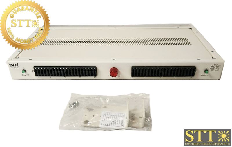 009-0004-1045 TELECT FUSE PANEL 100A DUAL FEED 20/20 GMT 48V 19/23" BRACKETS - USED - 90 DAY WARRANTY