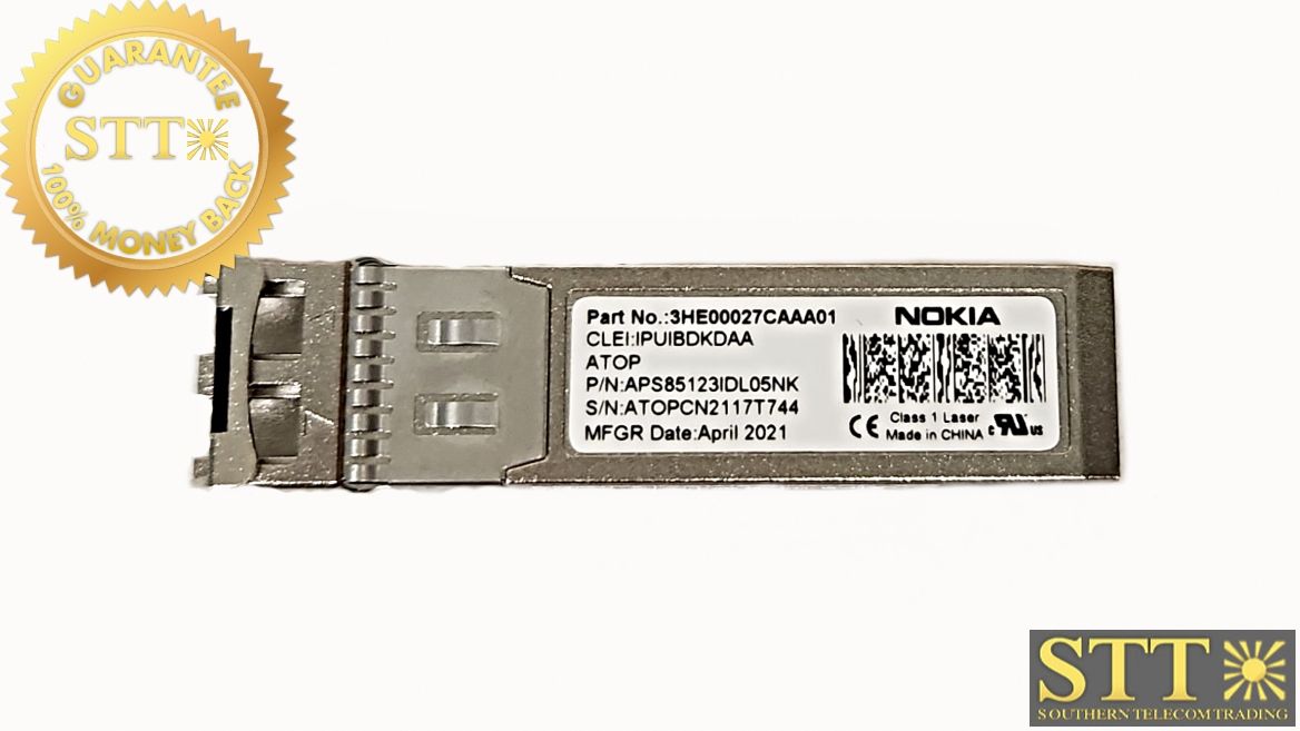 3HE00027CA NOKIA 7750 SR-1 1-PORT 1000BASE-SX SFP IPUIBDKDAA - REFURBISHED - 90 DAY WARRANTY