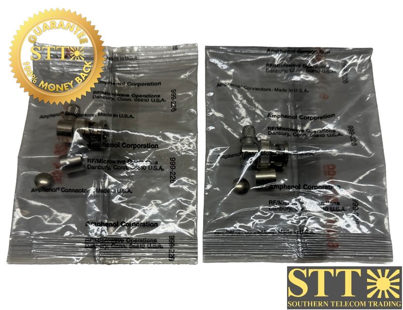 31-70047 AMPHENOL BNC CONNECTOR RIGHT ANGLE (LOT OF 2) - NEW - 90 DAY WARRANTY