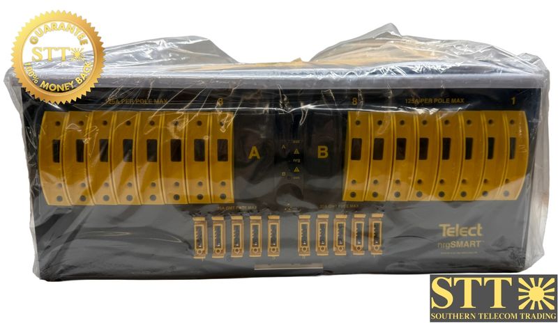 NRG600BT08-M TELECT NRGSMART PANEL 600A DUAL 8/5 GMT 4RU - 48V W/ NRGBT &amp; NRGGMT - NEW OPEN BOX - 90 DAY WARRANTY