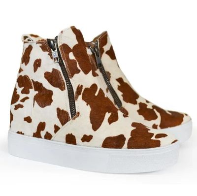 Holly Cowhair Women&#39;s Hightop Sneaker Booie